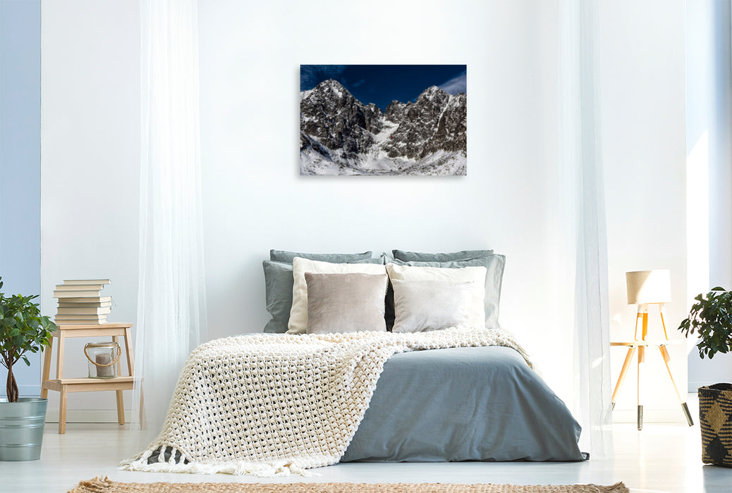 Premium Textil-Leinwand Premium Textil-Leinwand 120 cm x 80 cm quer Ein Motiv aus dem Kalender Slowakei - Die Schönheit der Tatra Gebirge