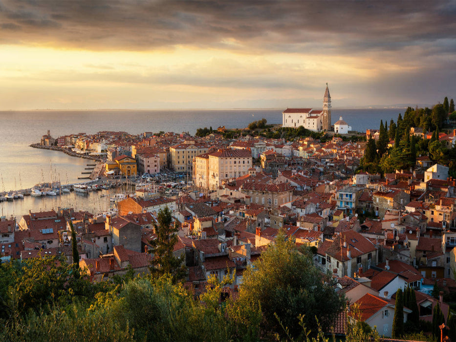 Piran im Abendlicht - CALVENDO Foto-Puzzle'