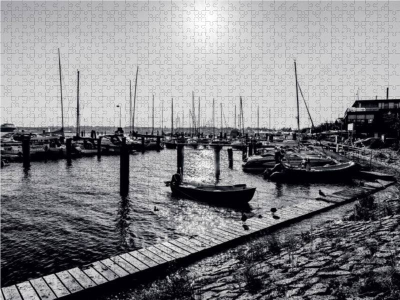 Lumière du soir dans le port - Puzzle photo CALVENDO 