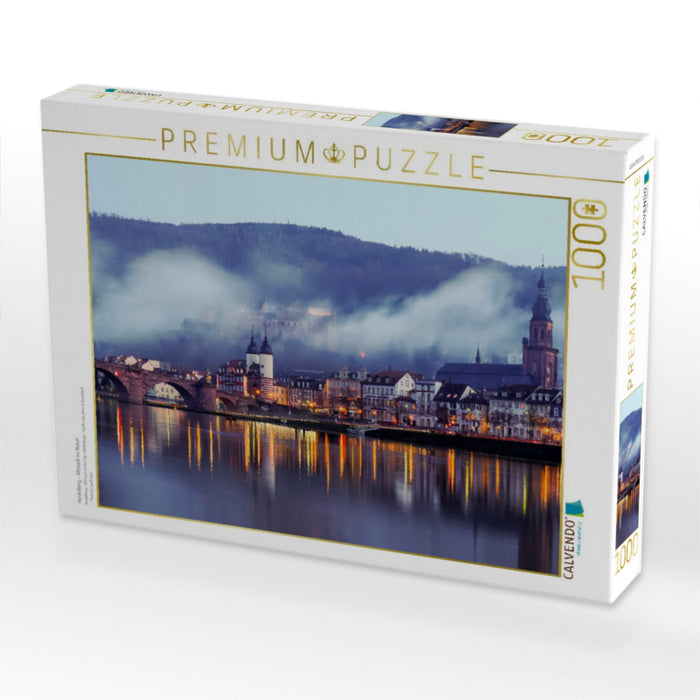 Heidelberg - Altstadt im Nebel - CALVENDO Foto-Puzzle'