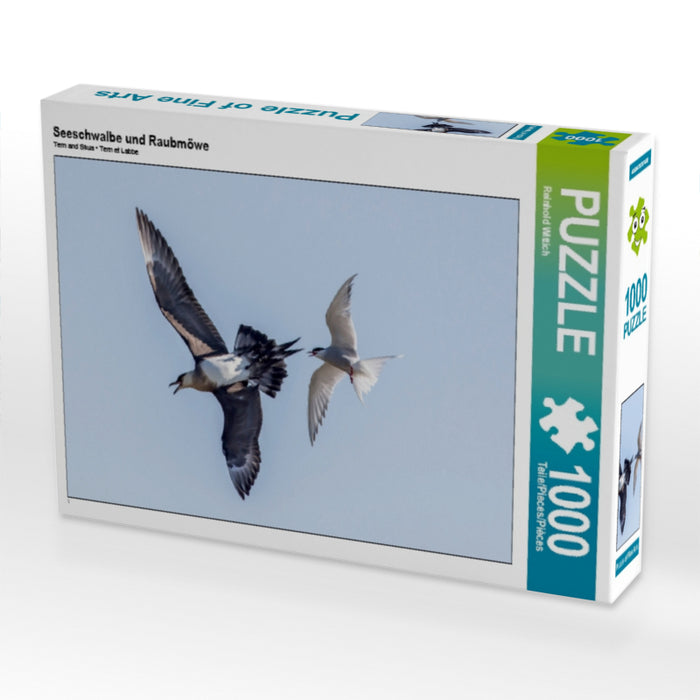Seeschwalbe und Raubmöwe 1000 Teile Puzzle quer - CALVENDO Foto-Puzzle'