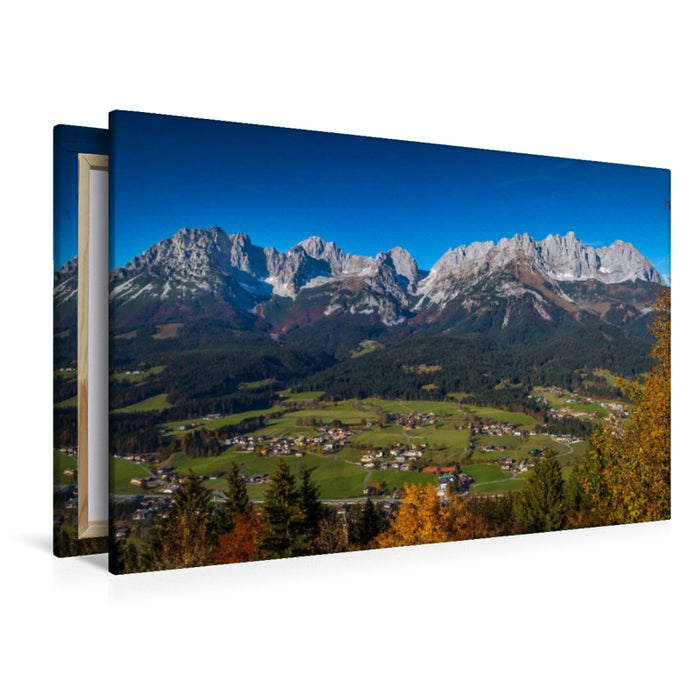 Premium Textil-Leinwand Blick vom Hollenauer Kreuz