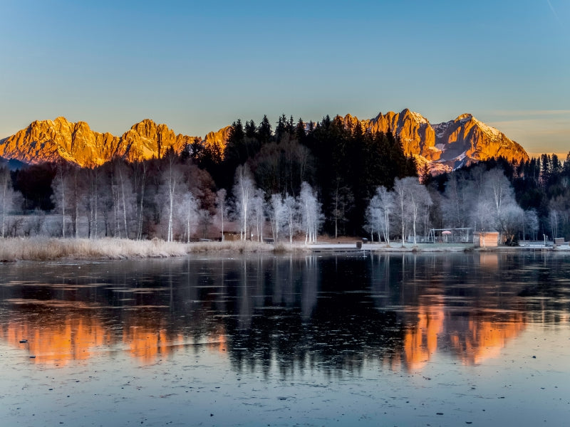Der Schwarzsee ist bereits zugefrohren 1000 Teile Puzzle quer - CALVENDO Foto-Puzzle'
