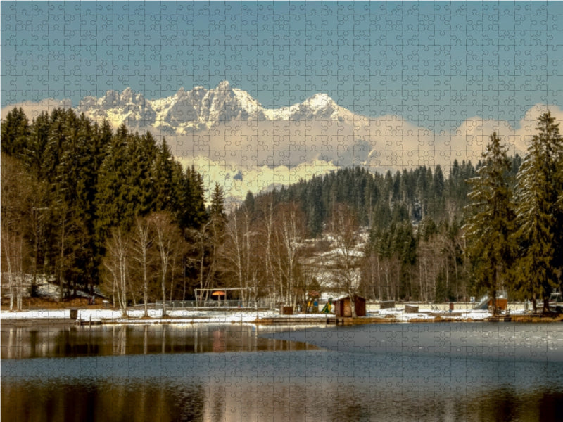 Kaisergebirge mit Schwarzsee 1000 Teile Puzzle quer - CALVENDO Foto-Puzzle'