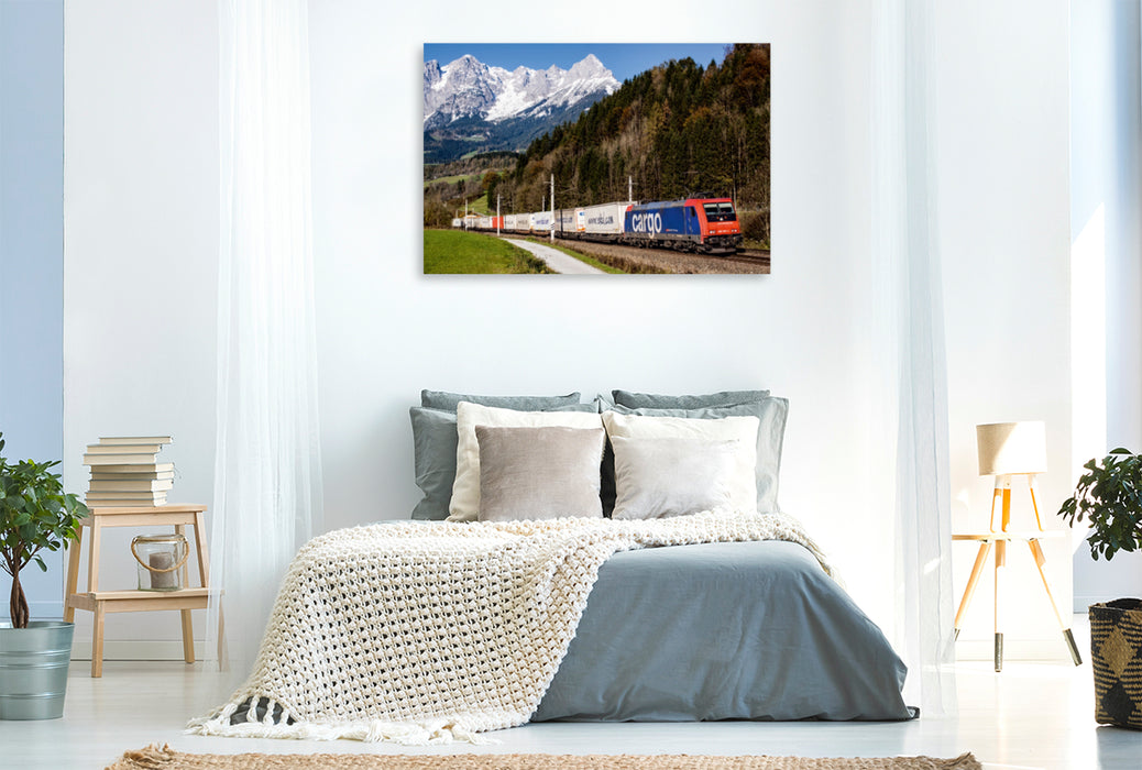 Toile textile haut de gamme Toile textile haut de gamme 120 cm x 80 cm paysage La Suisse rencontre Pongau 