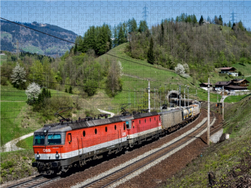 Güterverkehr am Tauern 1000 Teile Puzzle quer - CALVENDO Foto-Puzzle'