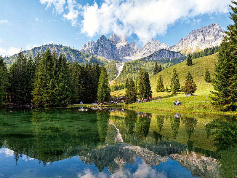 Spiegelung der Bischofsmütze im Almsee bei Filzmoos 1000 Teile Puzzle quer - CALVENDO Foto-Puzzle'