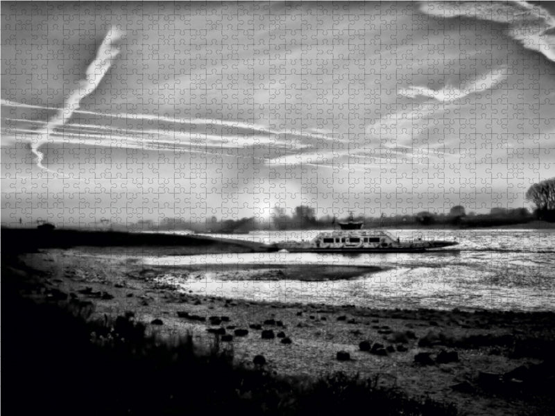 Rhine ferry Langst-Kierst/Kaiserswerth - CALVENDO photo puzzle 