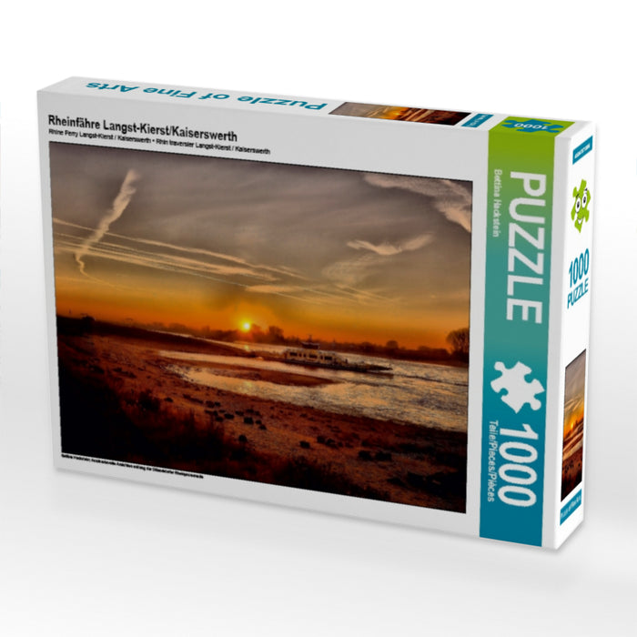 Ferry sur le Rhin Langst-Kierst/Kaiserswerth - Puzzle photo CALVENDO 