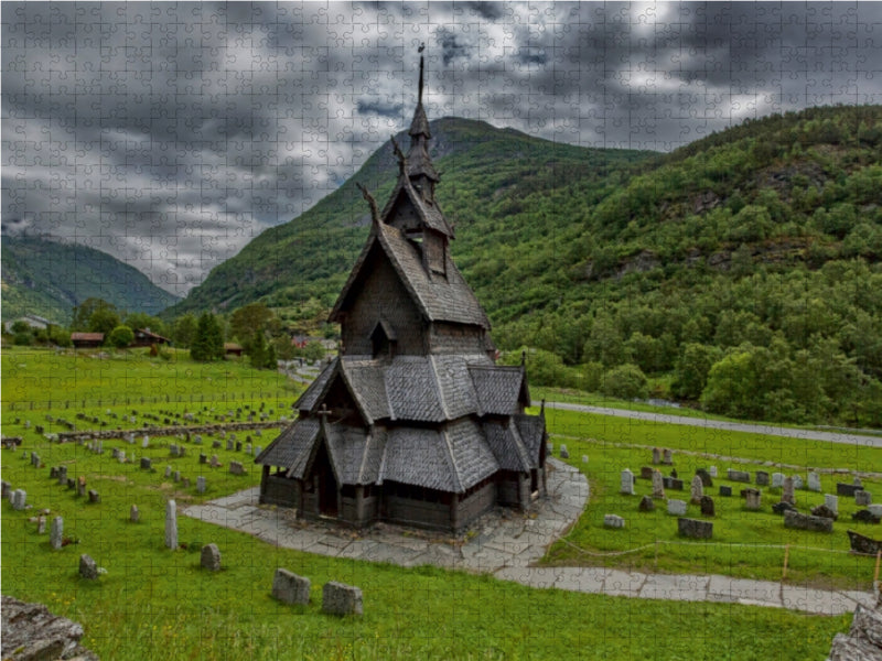 Borgund Stave Church - CALVENDO photo puzzle 