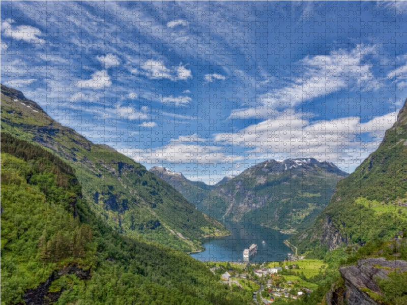 Geirangerfjord 1000 Teile Puzzle quer - CALVENDO Foto-Puzzle'
