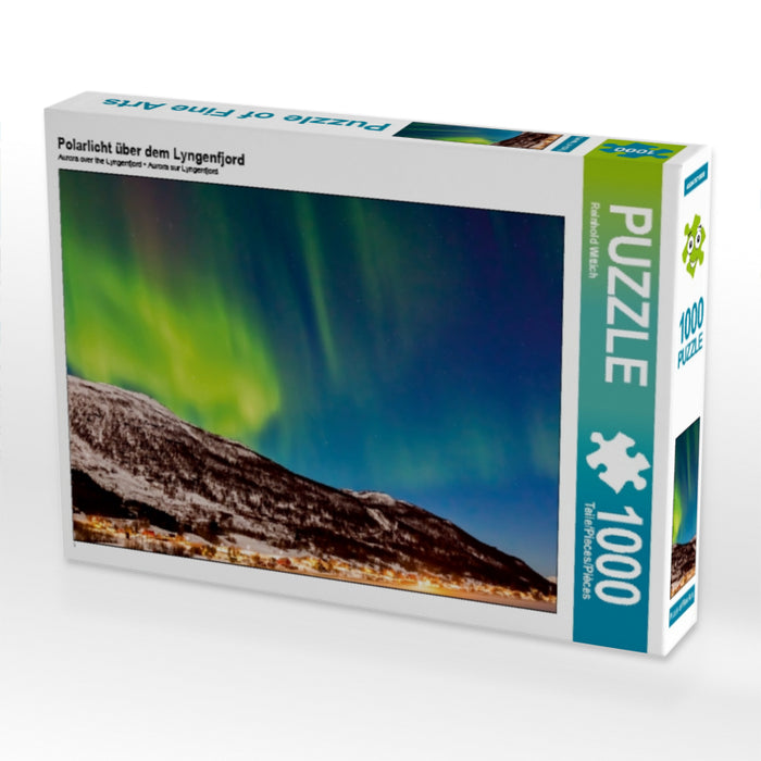 Polarlicht über dem Lyngenfjord 1000 Teile Puzzle quer - CALVENDO Foto-Puzzle'