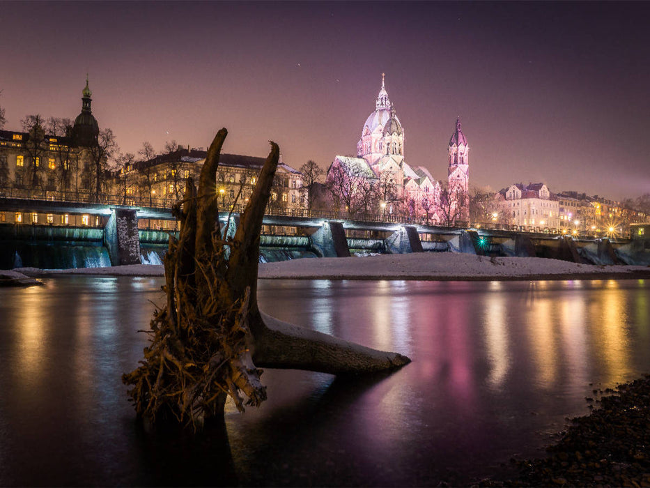 Winterimpression, Isar - CALVENDO Foto-Puzzle'