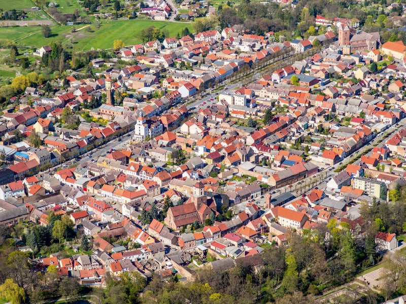 Centre-ville de Treuenbrietzen (vue aérienne) - Puzzle photo CALVENDO 