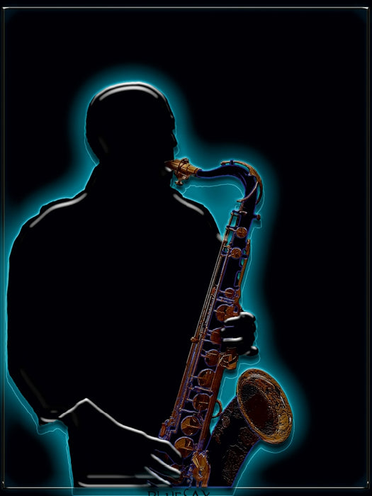 Saxophonist 1000 Teile Puzzle hoch - CALVENDO Foto-Puzzle'