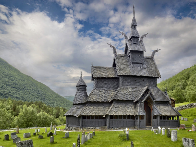 Les églises en bois debout de Norvège - Puzzle photo CALVENDO 