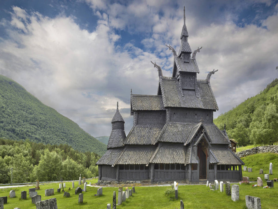 Les églises en bois debout de Norvège - Puzzle photo CALVENDO 