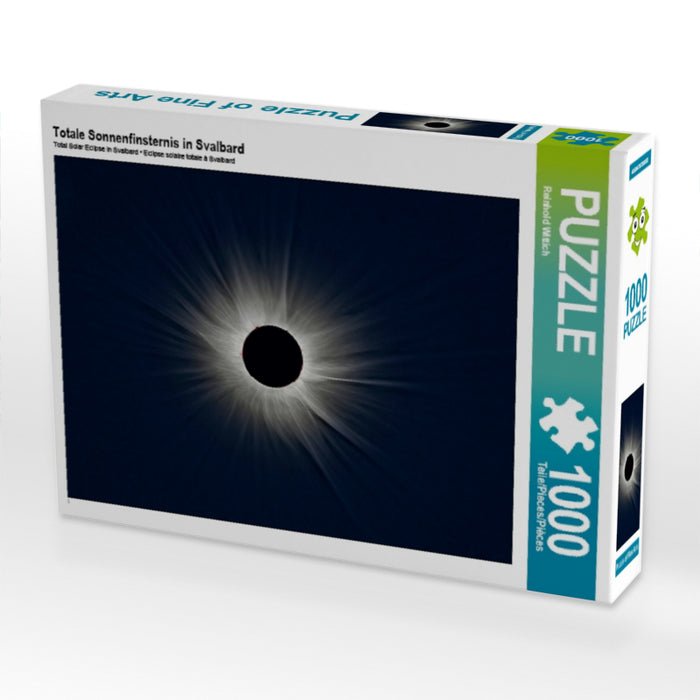 Totale Sonnenfinsternis in Svalbard 1000 Teile Puzzle quer - CALVENDO Foto-Puzzle'