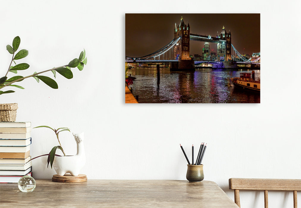 Premium Textil-Leinwand Premium Textil-Leinwand 120 cm x 80 cm quer Towerbridge in London