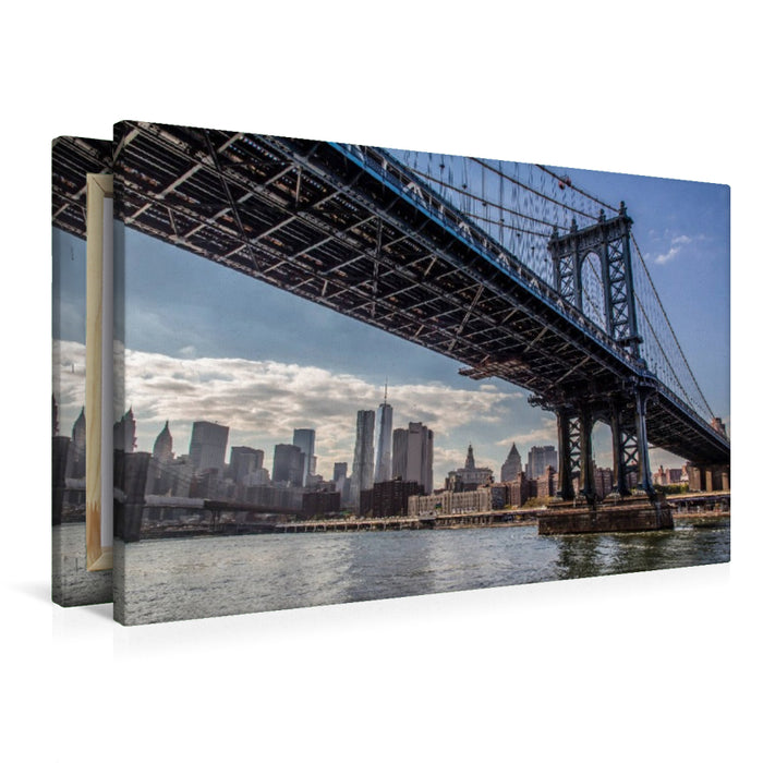 Premium Textil-Leinwand Brooklyn Bridge 2