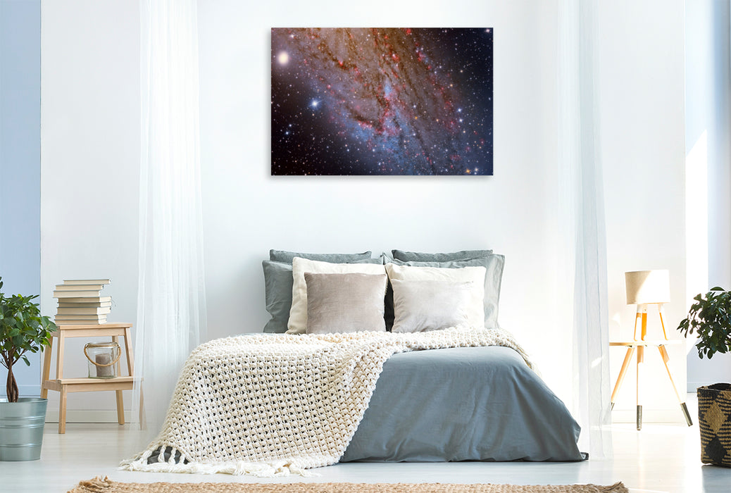 Toile textile premium Toile textile premium 120 cm x 80 cm paysage Andromède Galaxy M31, découpe 