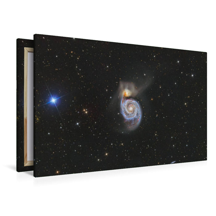 Premium Textil-Leinwand Whirlpool-Galaxie M51