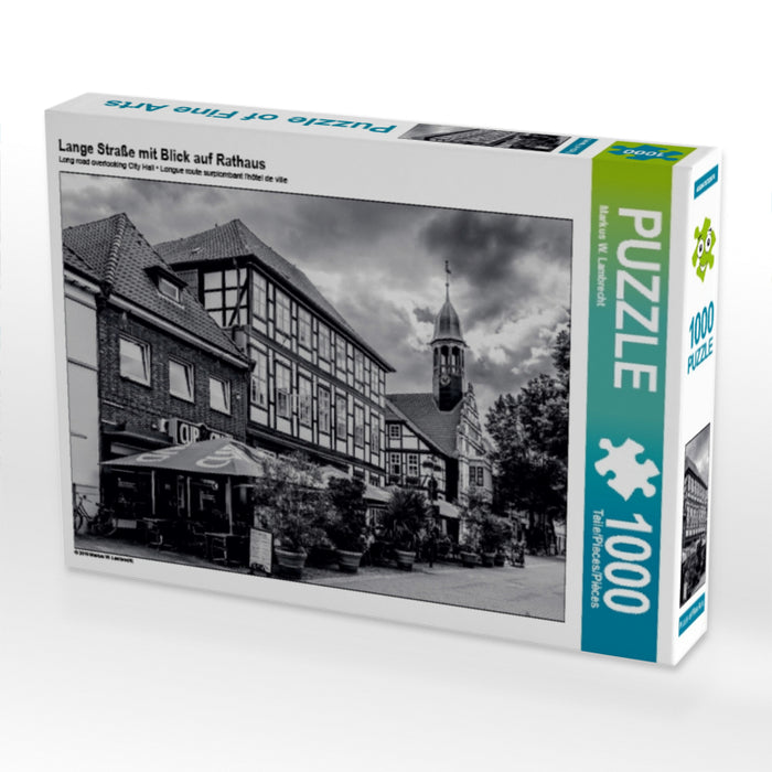 Lange Straße mit Blick auf Rathaus 1000 Teile Puzzle quer - CALVENDO Foto-Puzzle'