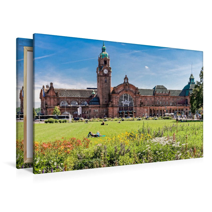 Premium Textil-Leinwand Wiesbaden