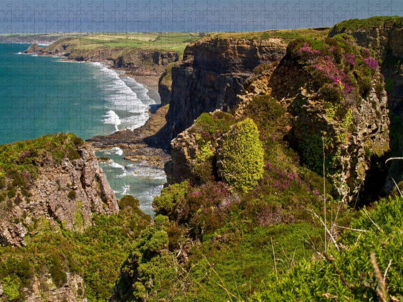 Küstenlandschaft bei Broad Haven Wales/England - CALVENDO Foto-Puzzle'