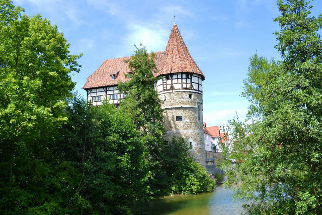 Premium Textil-Leinwand Zollernschloss Balingen, Baden-Württemberg