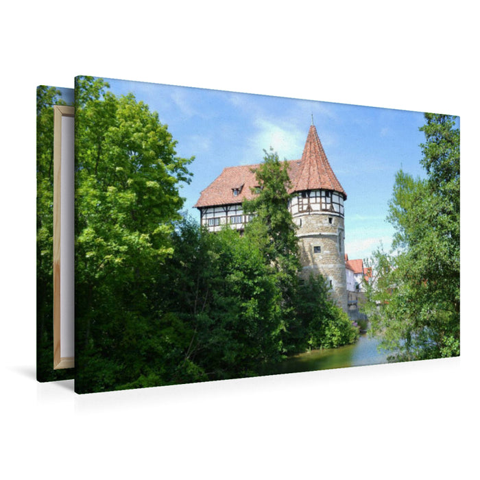 Premium Textil-Leinwand Zollernschloss Balingen, Baden-Württemberg