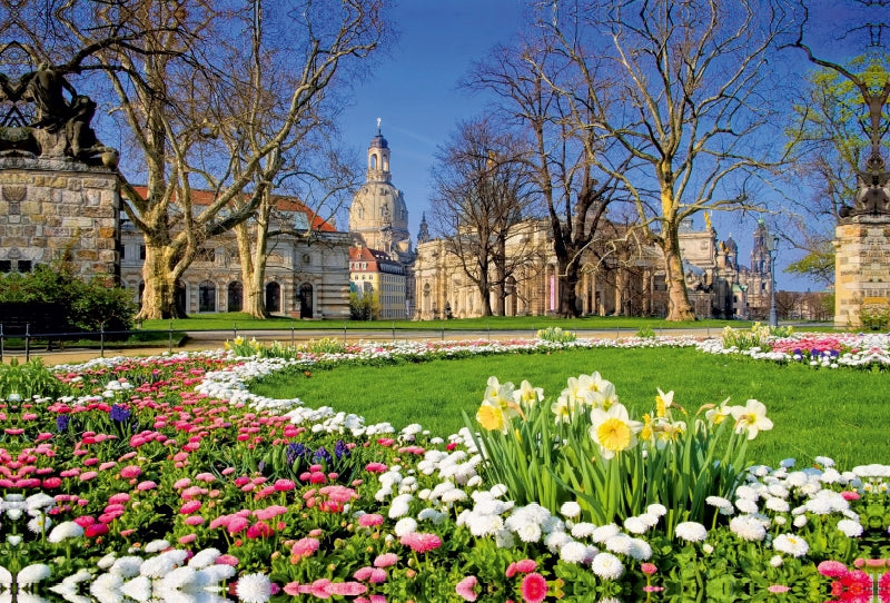 Premium Textil-Leinwand Dresden Frauenkirche