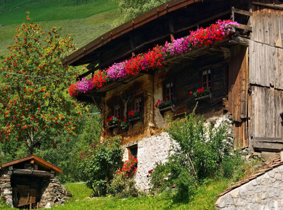 Bauernhaus im Schnalstal - CALVENDO Foto-Puzzle'