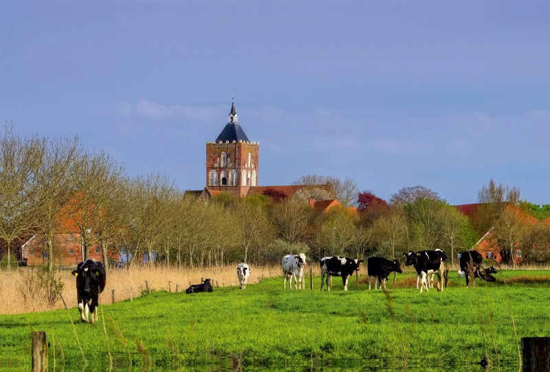 Premium Textil-Leinwand Pilsumer Kreuzkirche