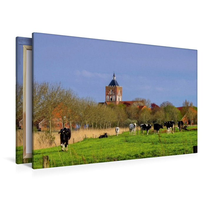 Premium Textil-Leinwand Pilsumer Kreuzkirche