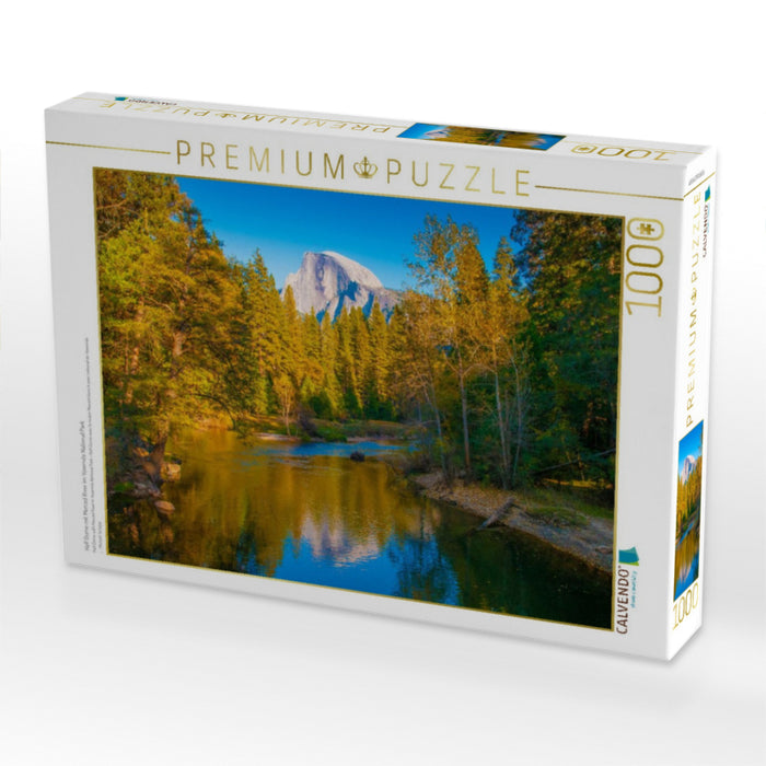 Half Dome mit Merced River im Yosemite National Park - CALVENDO Foto-Puzzle'