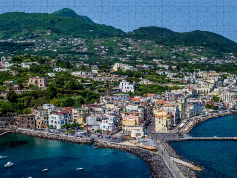 Aussicht vom Castello Aragonese auf Ischia Ponte 1000 Teile Puzzle quer - CALVENDO Foto-Puzzle'