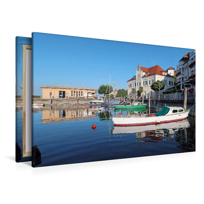 Premium Textil-Leinwand Langenargen - Gondelhafen