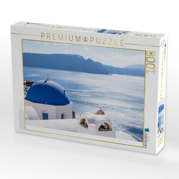 Oia - Kirche und Krater auf Santorin - CALVENDO Foto-Puzzle'