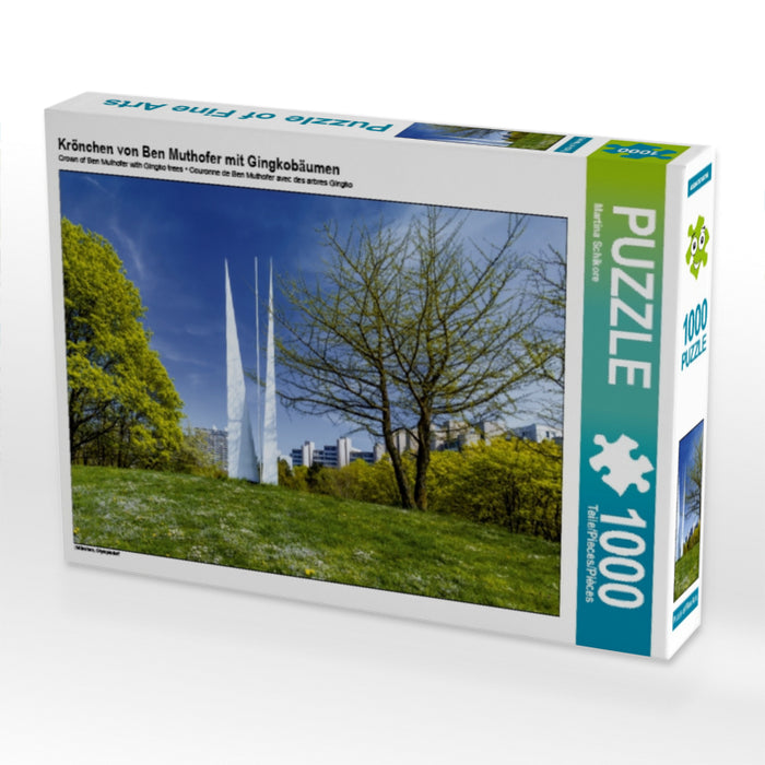 Krönchen von Ben Muthofer mit Gingkobäumen 1000 Teile Puzzle quer - CALVENDO Foto-Puzzle'
