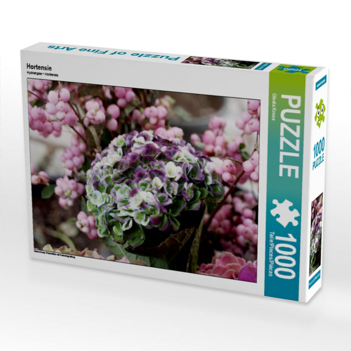 Hortensie 1000 Teile Puzzle quer - CALVENDO Foto-Puzzle'
