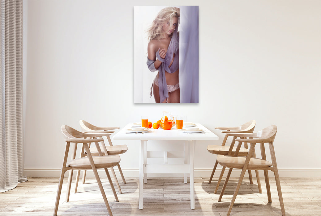 Premium Textil-Leinwand Premium Textil-Leinwand 80 cm x 120 cm  hoch Ein Motiv aus dem Kalender Erotik - Gladiatoren und Engel