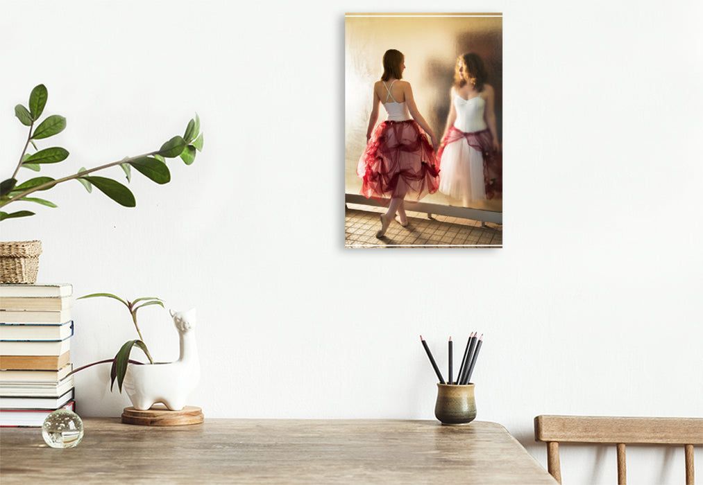 Premium Textil-Leinwand Premium Textil-Leinwand 80 cm x 120 cm  hoch Ein Motiv aus dem Kalender Ballerina I