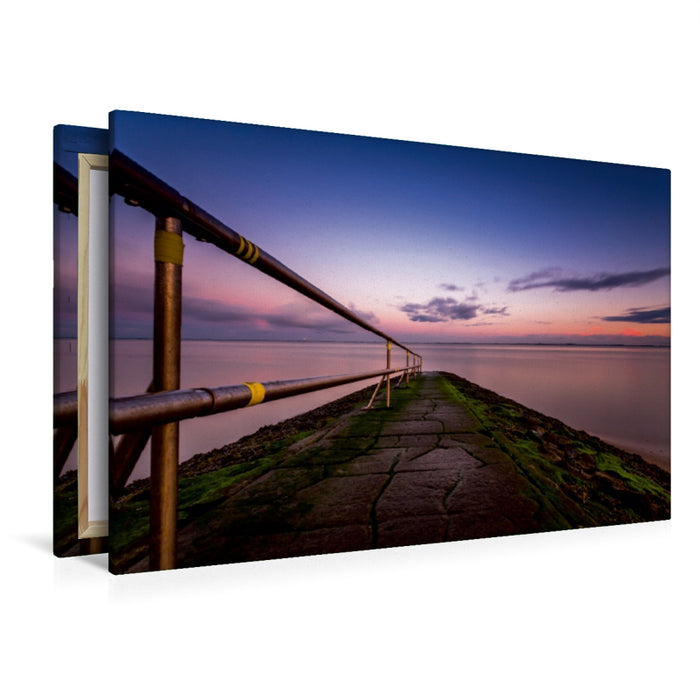Premium Textil-Leinwand Südstrand Wilhelmshaven