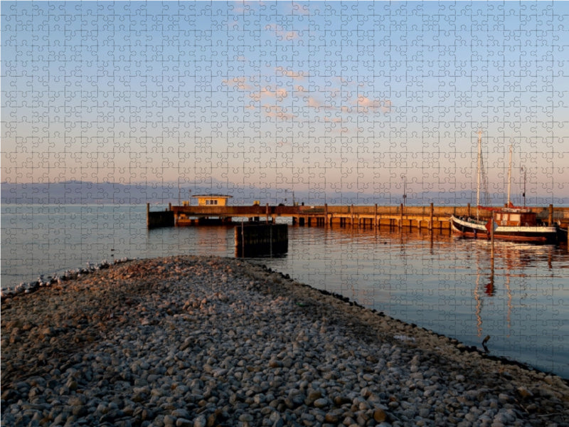 Fähranleger in Langenargen 1000 Teile Puzzle quer - CALVENDO Foto-Puzzle'