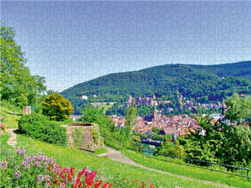 Ein Motiv aus dem Kalender Heidelberg - Heiligenberg und Philosophenweg 1000 Teile Puzzle quer - CALVENDO Foto-Puzzle'