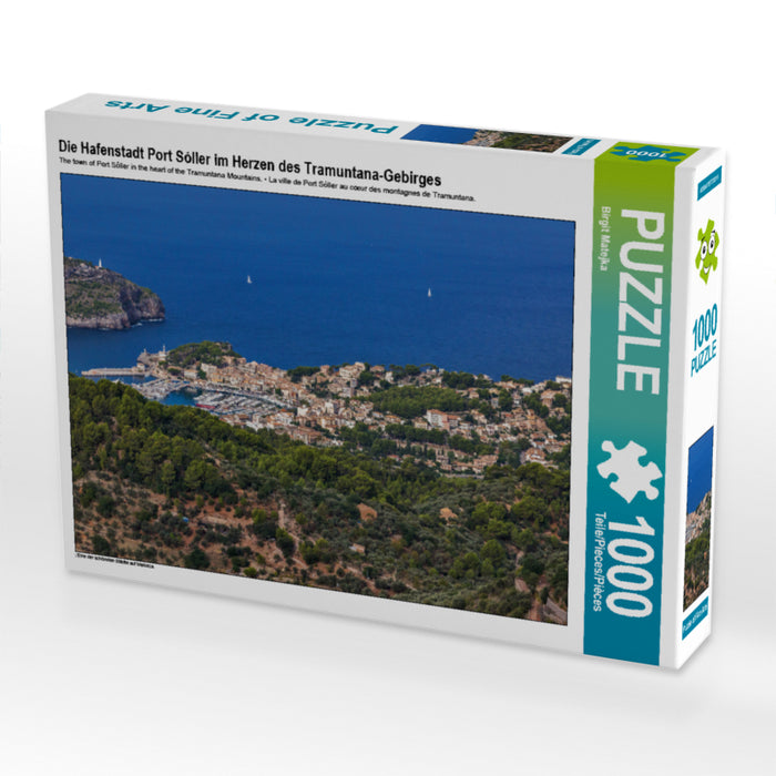 La ville portuaire de Port Sóller au cœur des montagnes de Tramuntana - Puzzle photo CALVENDO 