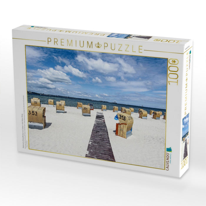 Malerische Strandkulisse vor Laboe in der Kieler Förde - CALVENDO Foto-Puzzle'