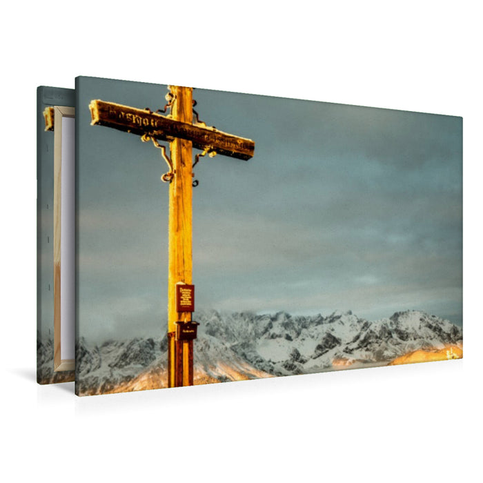 Premium Textil-Leinwand güldene Abendsonne
