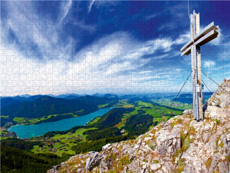 Am Schober mit Blick zum Fuschlsee 1000 Teile Puzzle quer - CALVENDO Foto-Puzzle'